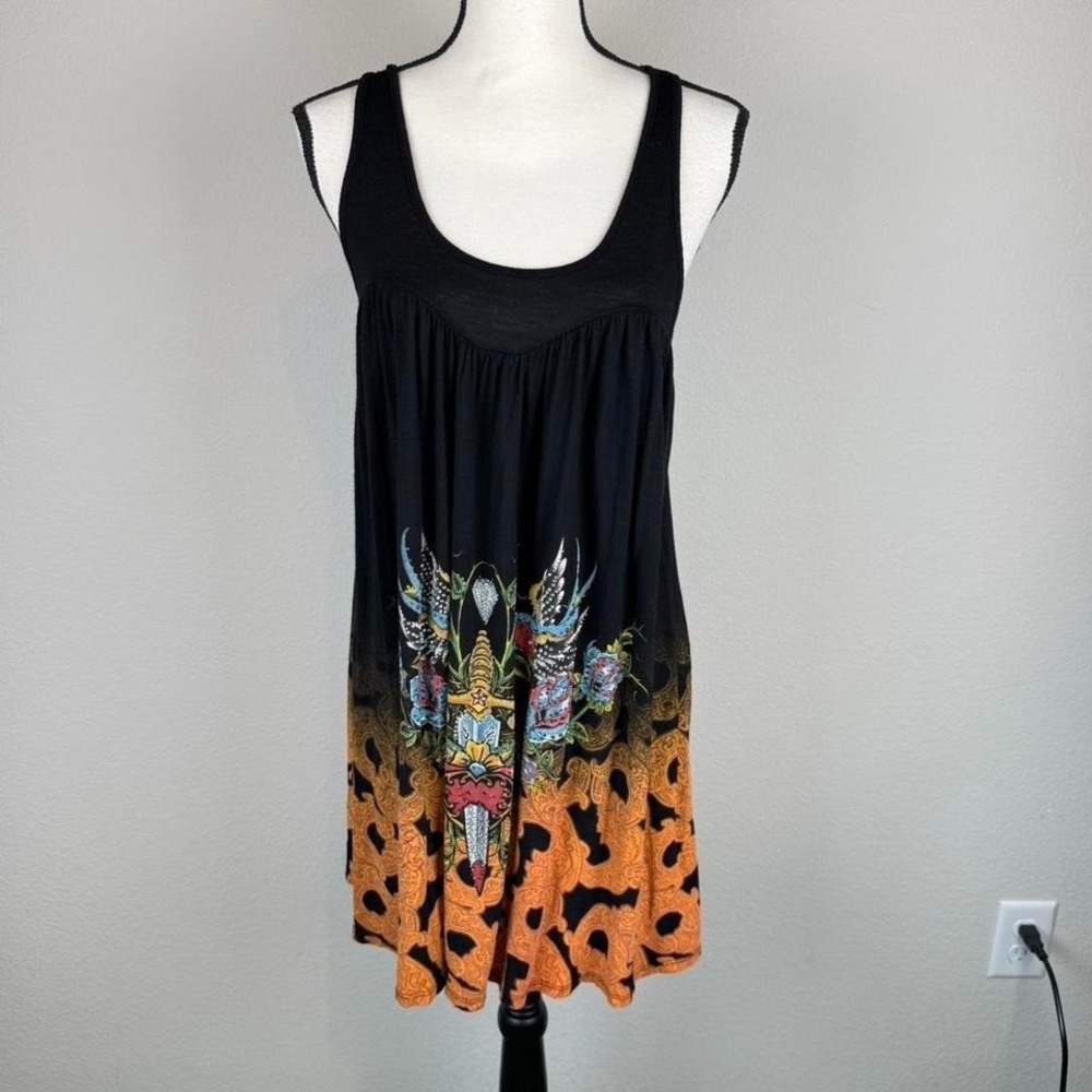 Y2K Simply Divine LA Graphic Babydoll Tank Dress